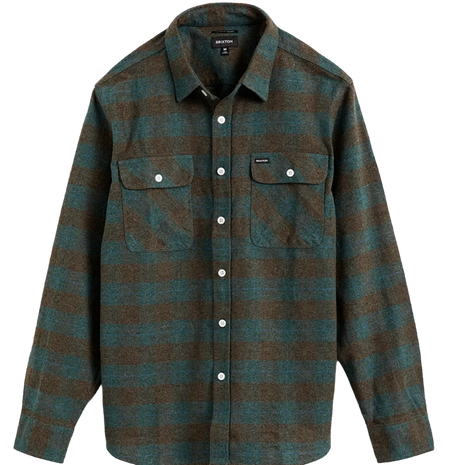 Brixton Bowery Flannel Ocean S