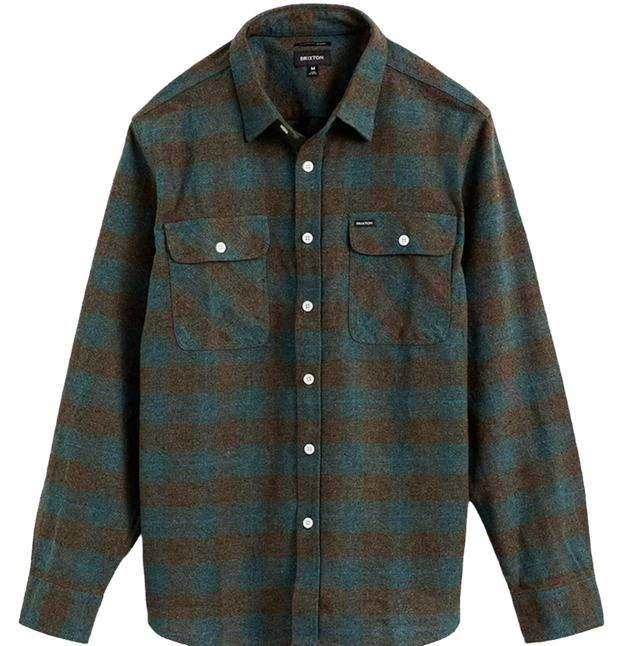 Brixton Bowery Flannel Ocean