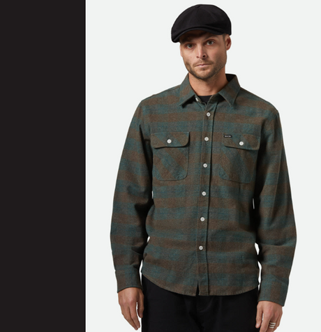 Brixton Bowery Flannel Ocean