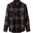 Brixton Bowery Flannel Grey Charcoal