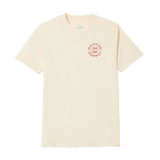 Brixton Oath V Standard SS Tshirt Cream Red XL