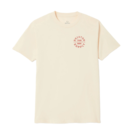 Brixton Oath V Standard SS Tshirt Cream Red XL