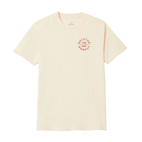 Brixton Oath V Standard SS Tshirt Cream Red