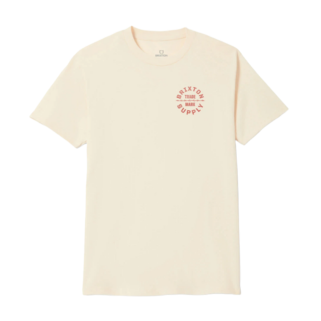 Brixton Oath V Standard SS Tshirt Cream Red