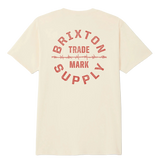 Brixton Oath V Standard SS Tshirt Cream Red M