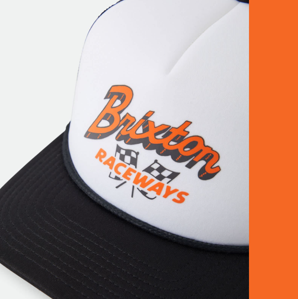 Brixton Clemont Trucker Hat Black White