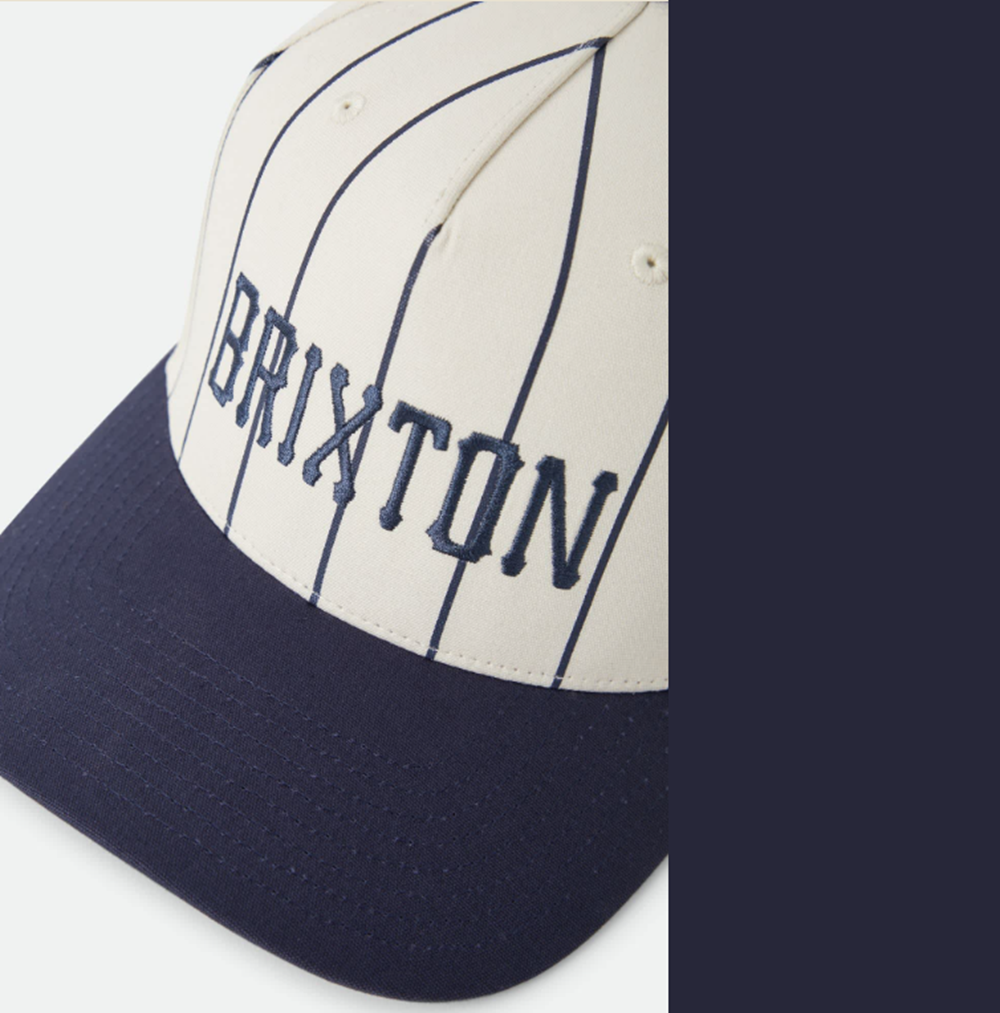 Brixton Homerun Hat Snapback White Navy