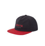 Brixton Blocked Hat Snapback Black Red