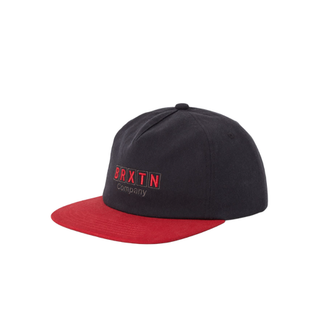 Brixton Blocked Hat Snapback Black Red