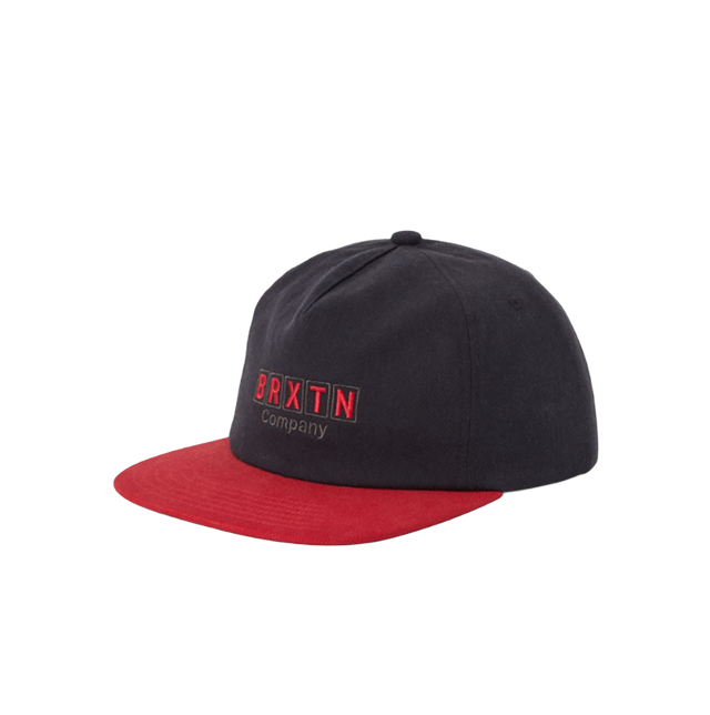 Brixton Blocked Hat Snapback Black Red