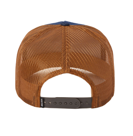 Brixton Reeves Trucker Hat Denim Caramel