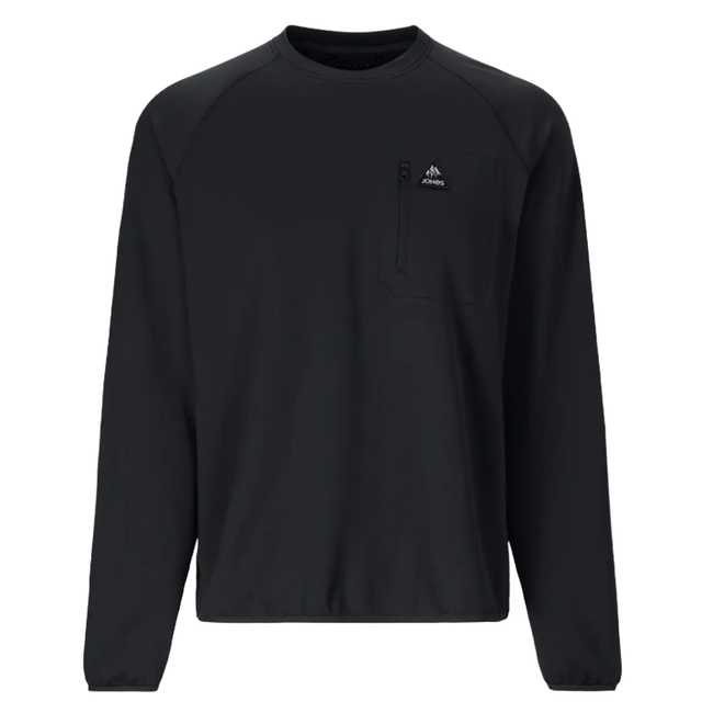 Jones Flagship Grid Fleece Crewneck Mens Black