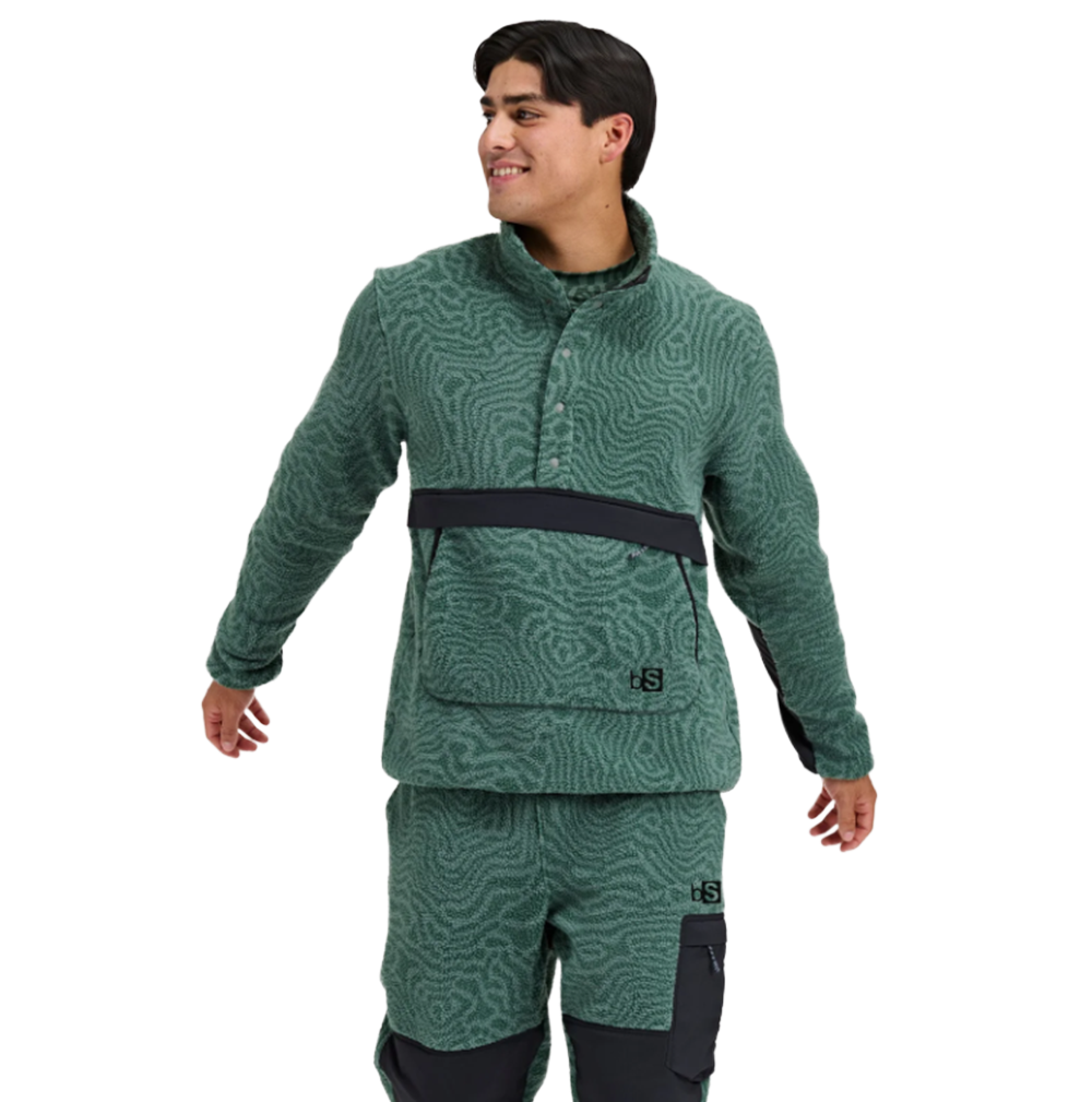 Blackstrap Caldera Sherpa Fleece Pullover Mens Obsidian