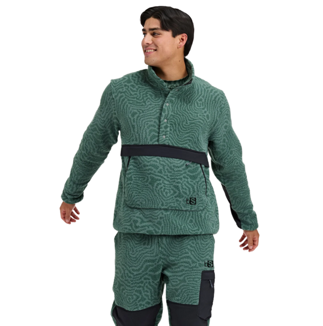 Blackstrap Caldera Sherpa Fleece Pullover Mens Obsidian
