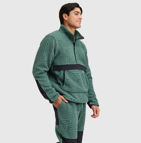 Blackstrap Caldera Sherpa Fleece Pullover Mens Obsidian