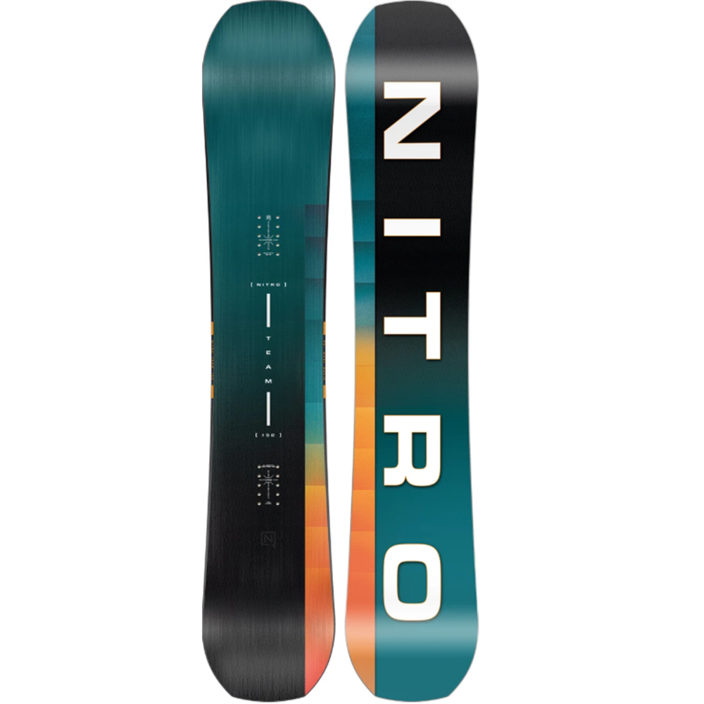 Nitro Team Snowboard 2027 Black Teal 157 Wide