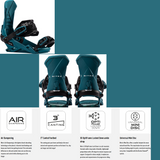 Nitro Team Snowboard Bindings 2027 Deep Teal Large