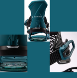 Nitro Team Snowboard Bindings 2027 Deep Teal Large