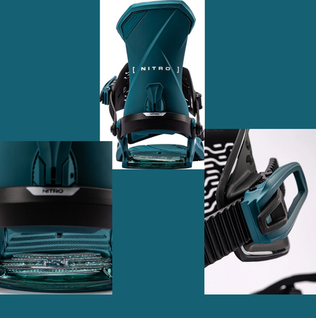 Nitro Team Snowboard Bindings 2027 Deep Teal Large