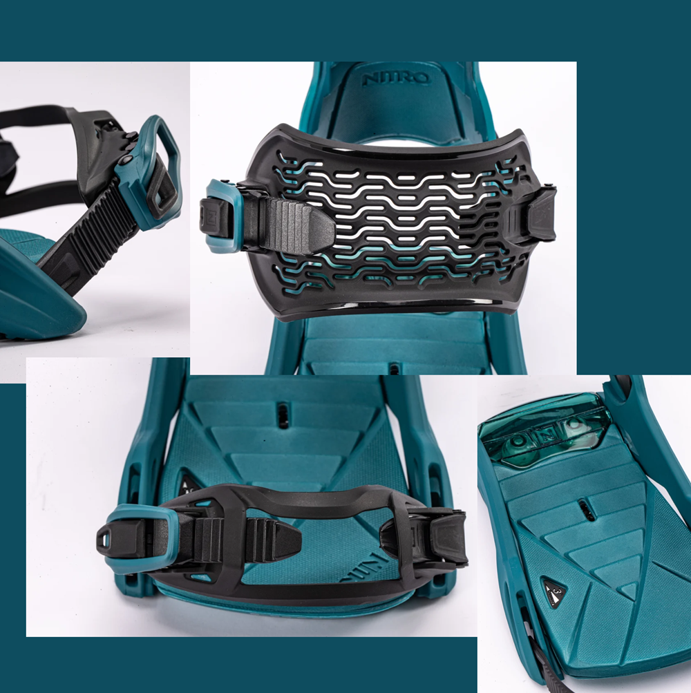 Nitro Team Snowboard Bindings 2027 Deep Teal Large