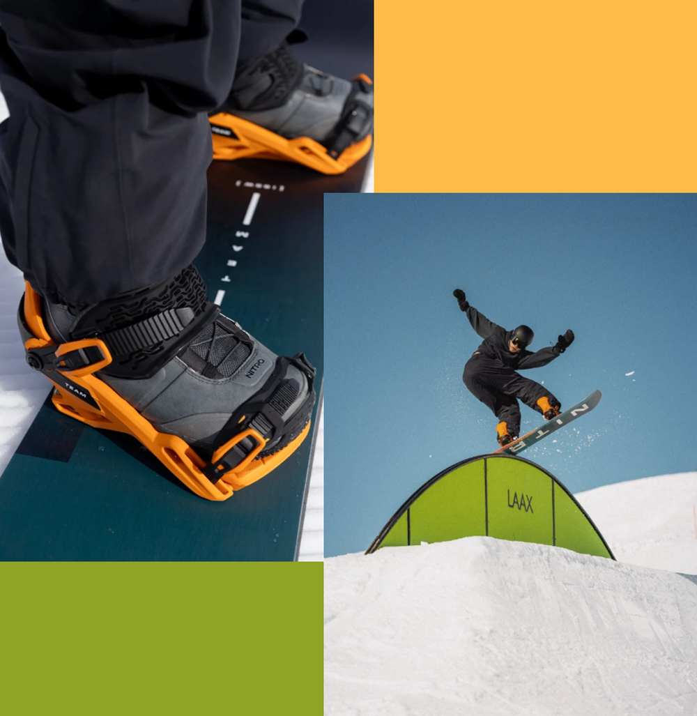Nitro Team Snowboard Bindings 2027 Vivid Orange Large