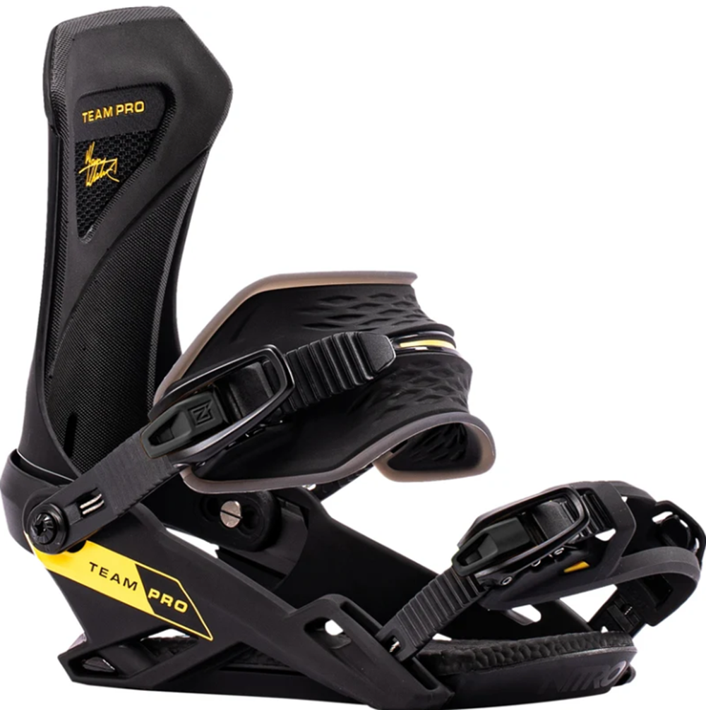 Nitro Team Pro Snowboard Bindings 2027 Black Yellow Medium