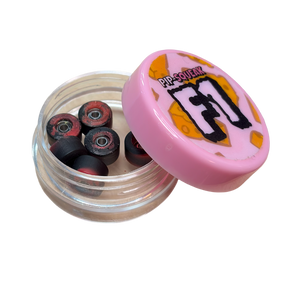 PipSqueak F1 Fingerboard Wheels Black Red 6.7mm