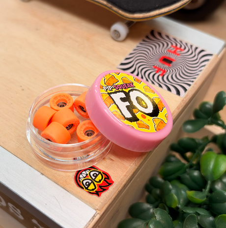 PipSqueak FO Fingerboard Wheels Hard Boyz Orange 8.1mm