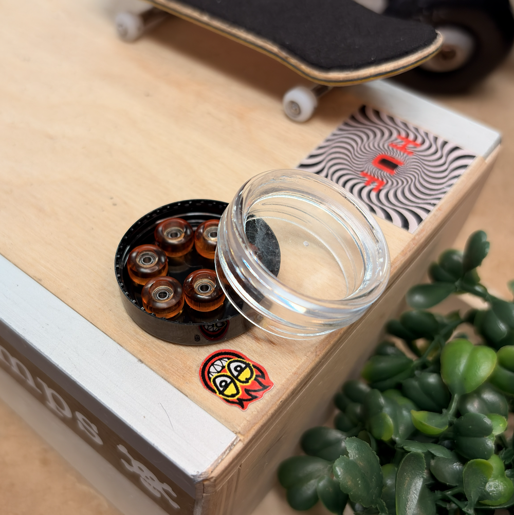 PipSqueak FR Fingerboard Wheels Clear Orange 7.4 Street