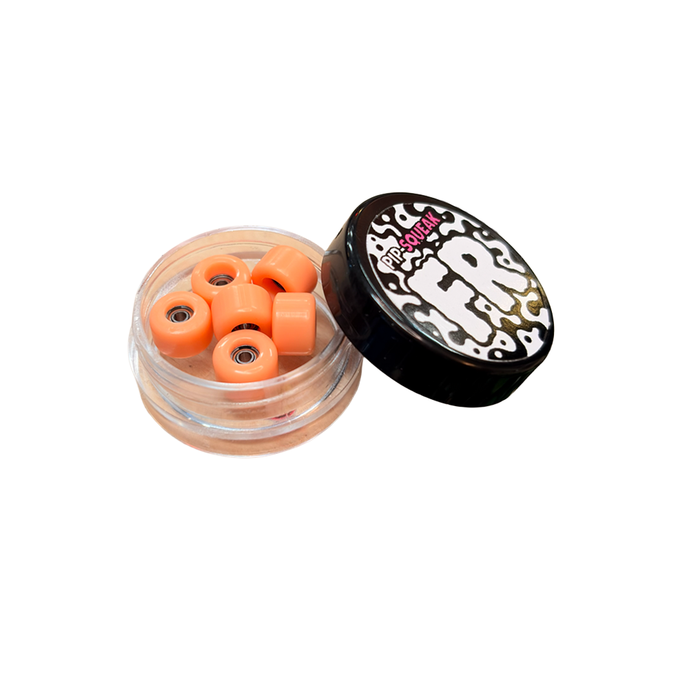 PipSqueak FR Fingerboard Wheels Orangesickle 7.6 Wide