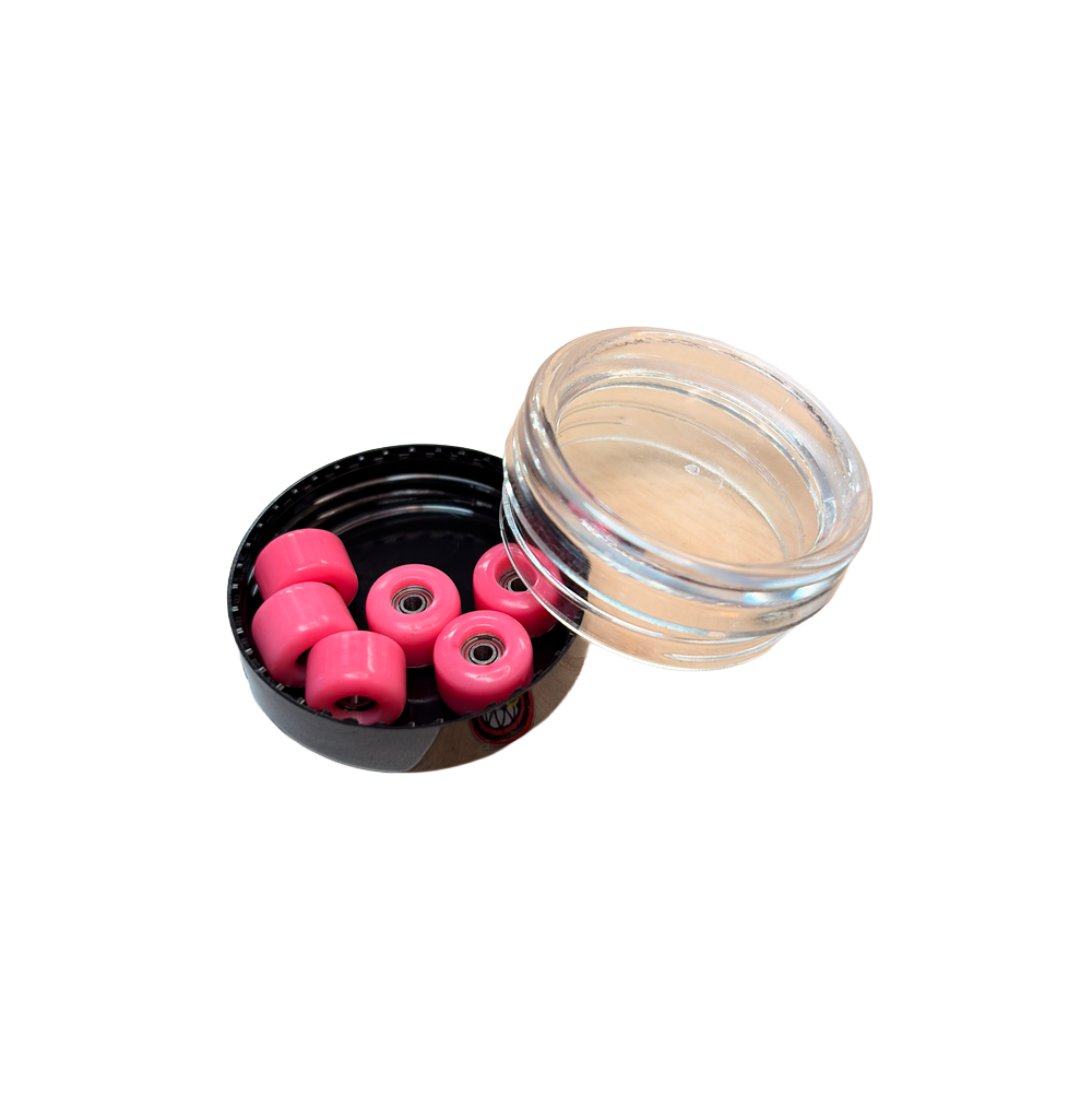 PipSqueak FR Fingerboard Wheels Bright Pink 7.6 Wide