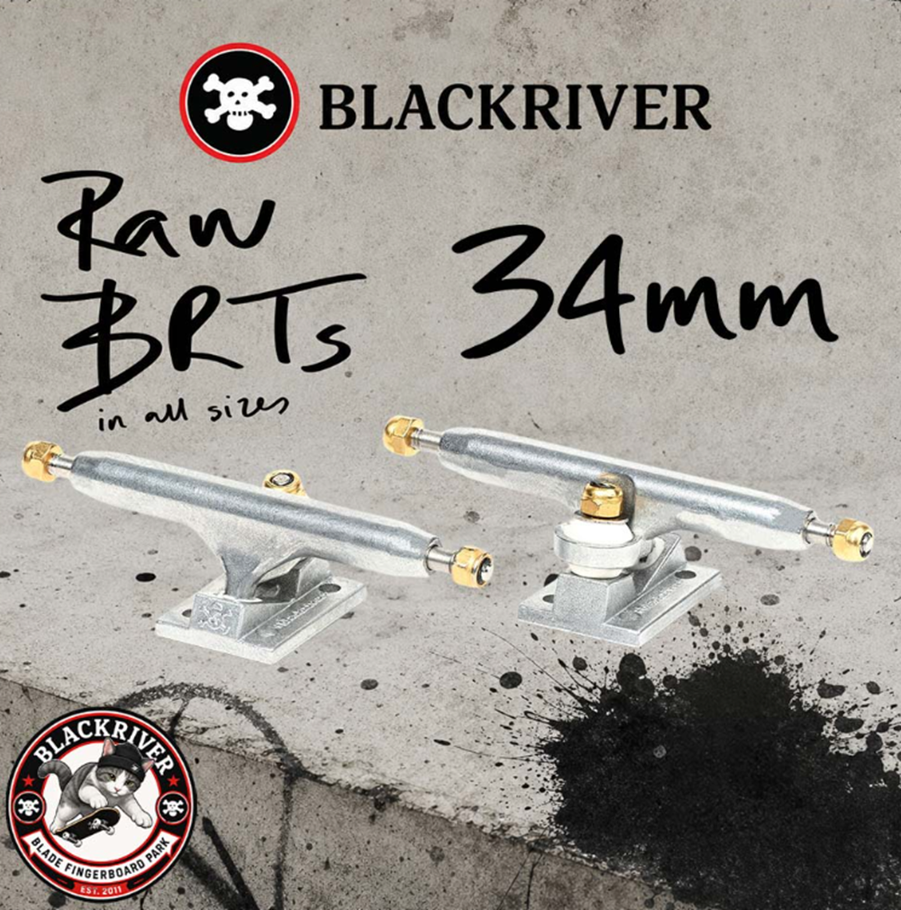 Blackriver Pro Fingerboard Trucks BRTs 3.0 Raw Edition 34mm