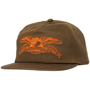 Anti Hero Basic Eagle Snap Hat Brown Orange Snapback