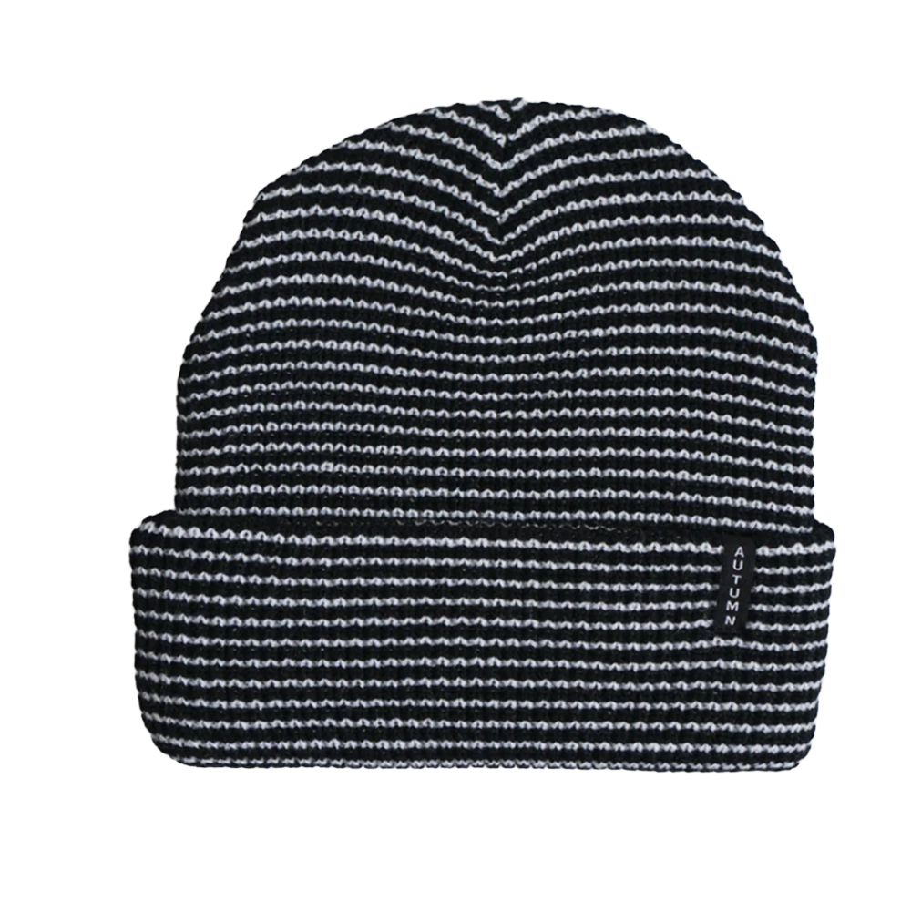 Autumn Stripe Beanie Black