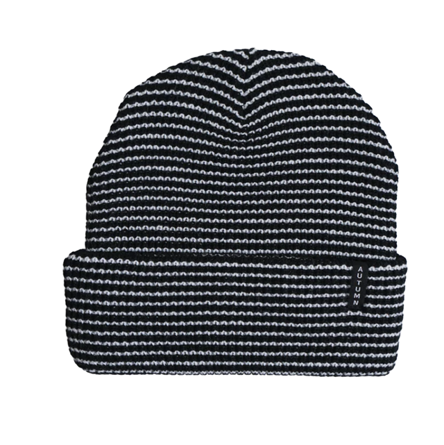 Autumn Stripe Beanie Black
