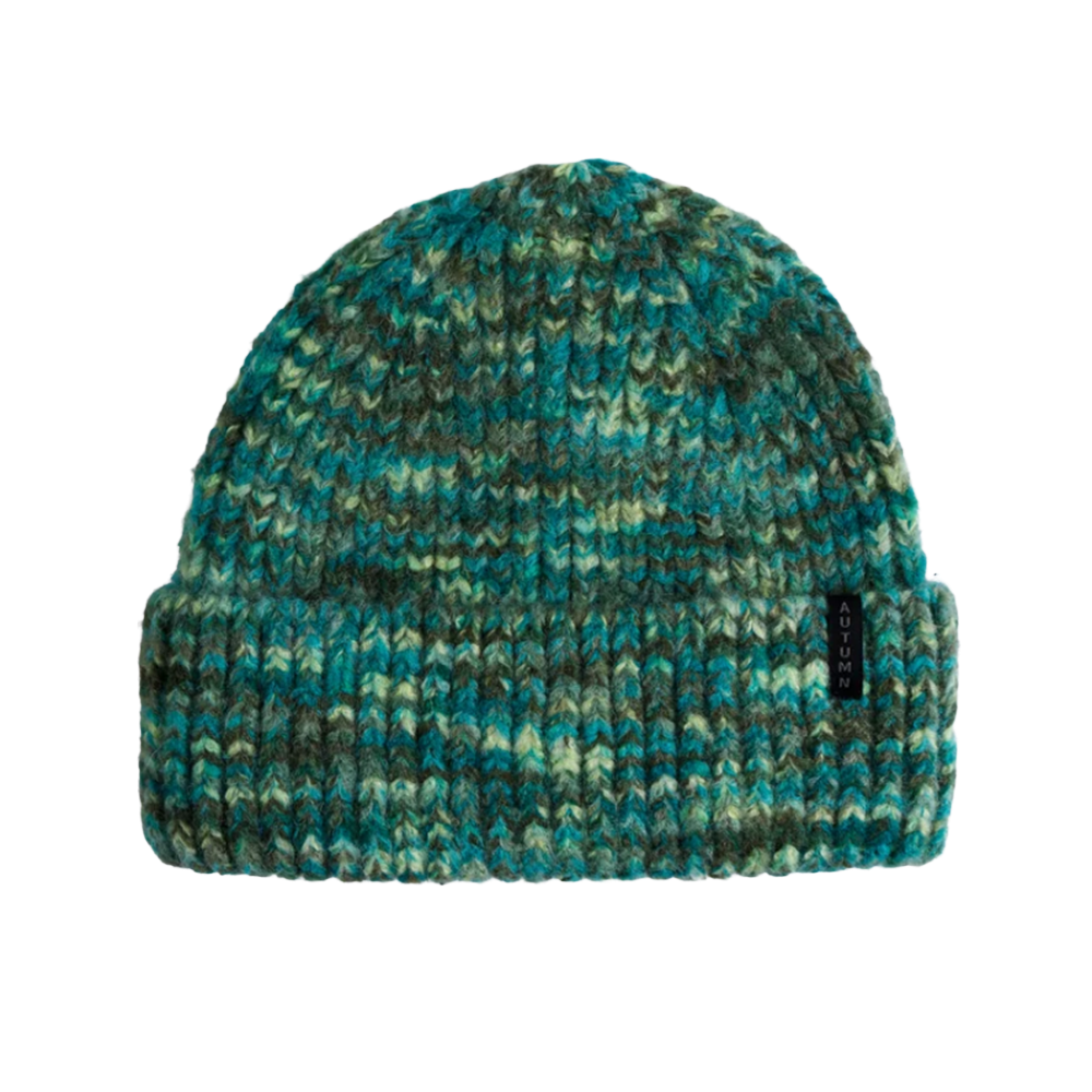 Autumn Marble Knit Beanie Teal