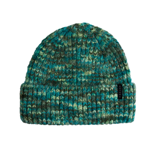 Autumn Marble Knit Beanie Teal