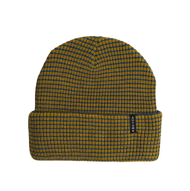 Autumn Stripe Beanie Dijon