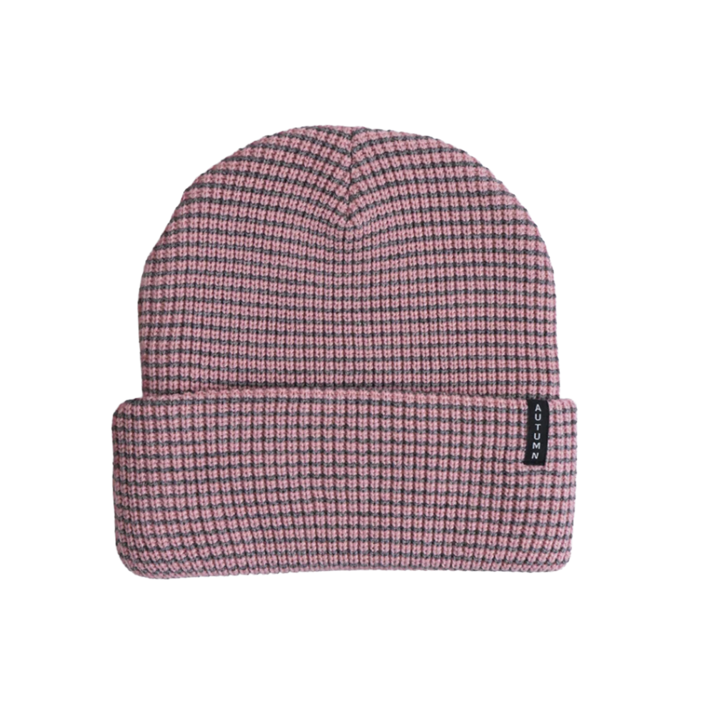 Autumn Stripe Beanie Pink