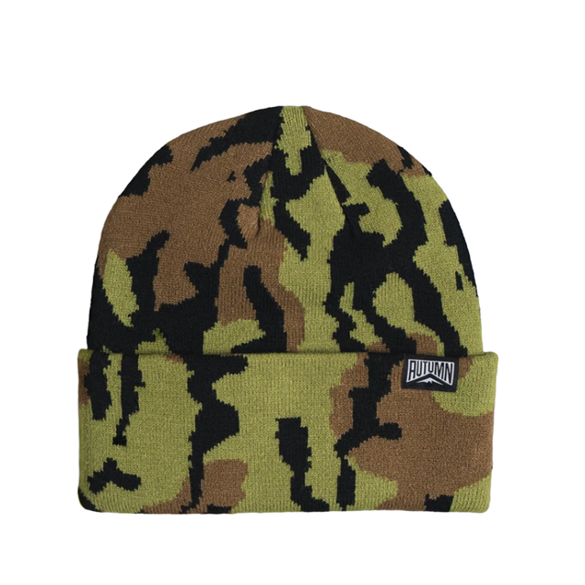 Autumn Old Growth Camo Beanie Dark Sand