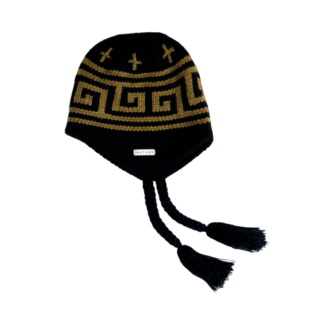 Autumn Niseko Ear Flap Beanie Black