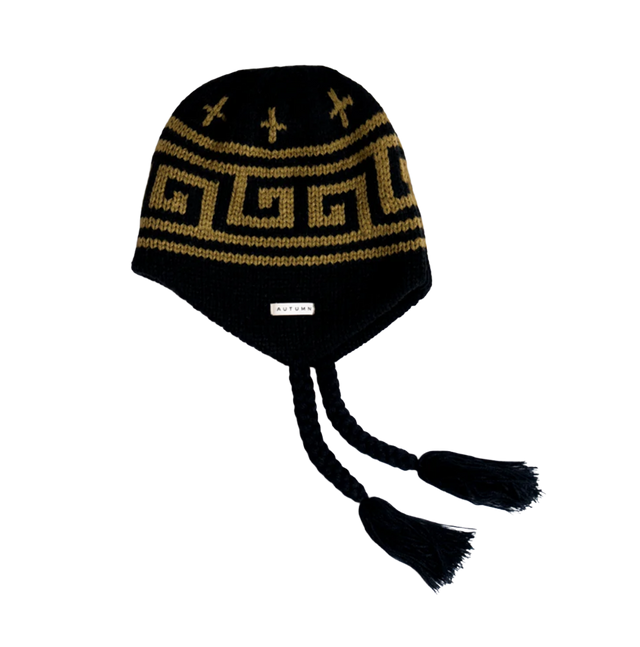 Autumn Niseko Ear Flap Beanie Black