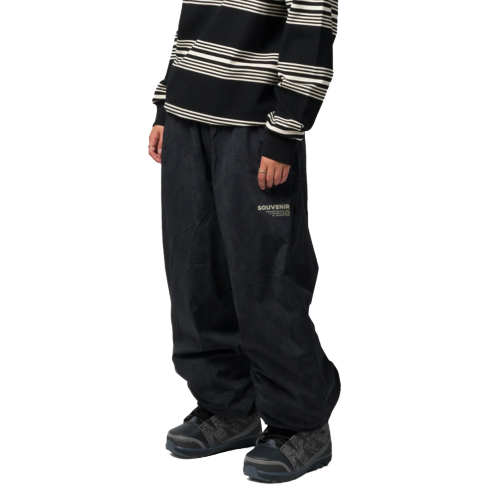 Souvenir Parachute Pants Black Print L