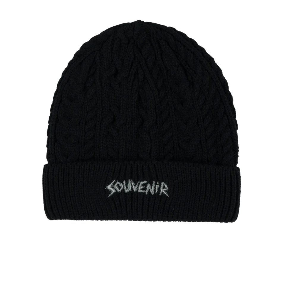 Souvenir Cable Knit Beanie Black