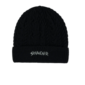 Souvenir Cable Knit Beanie Black