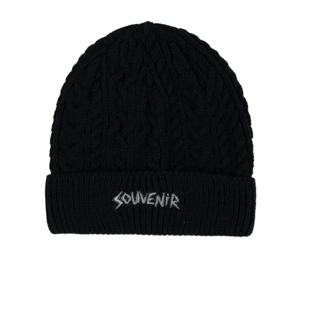 Souvenir Cable Knit Beanie Black