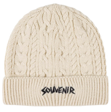 Souvenir Cable Knit Beanie White