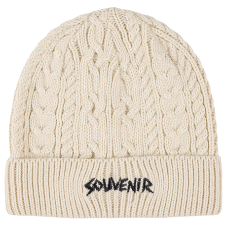 Souvenir Cable Knit Beanie White
