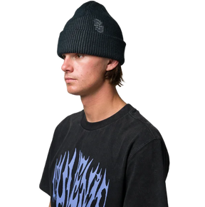 Souvenir Two Tone Rib Beanie Black
