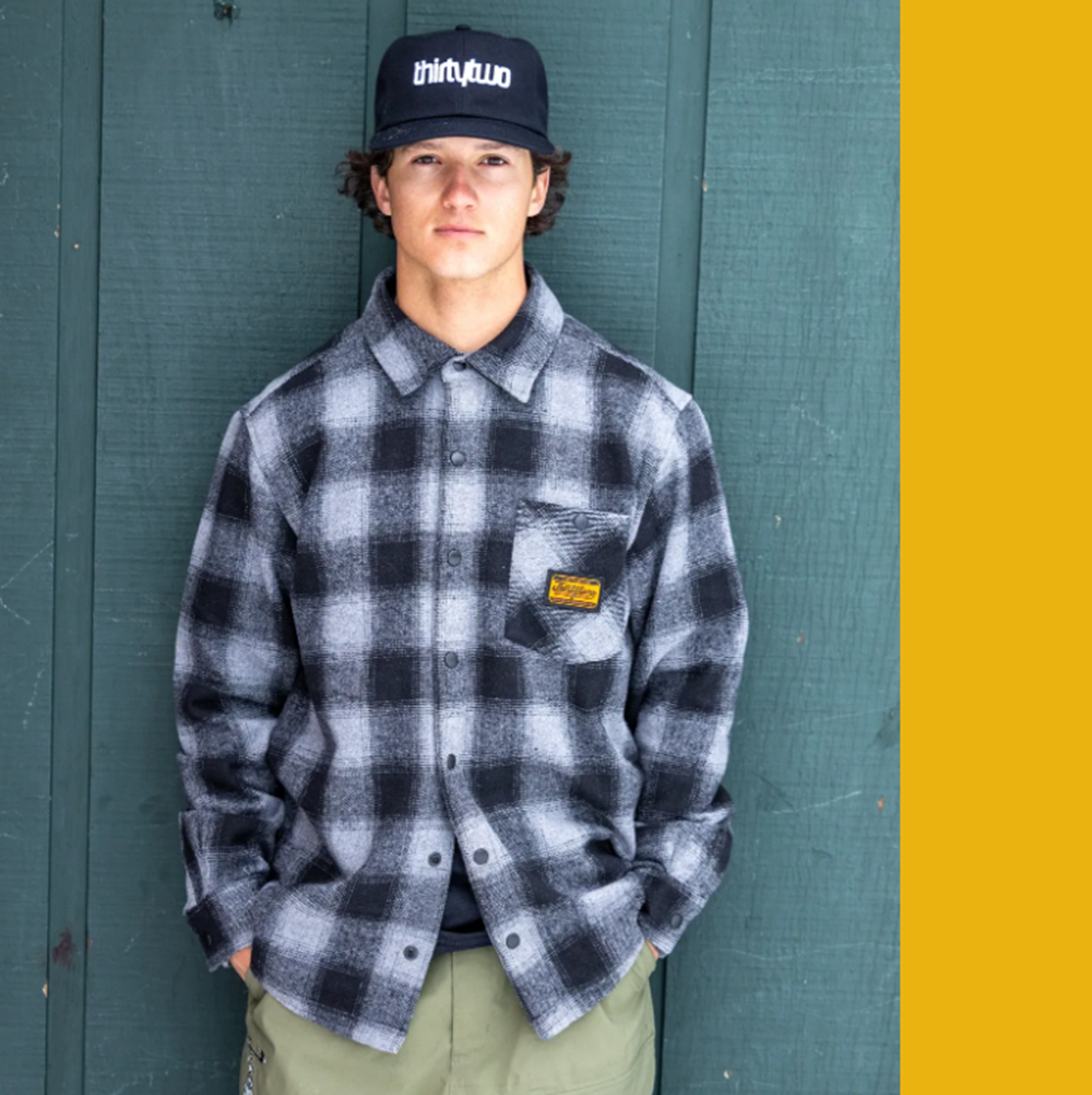 ThirtyTwo 32 Ironwood Flannel Black Grey